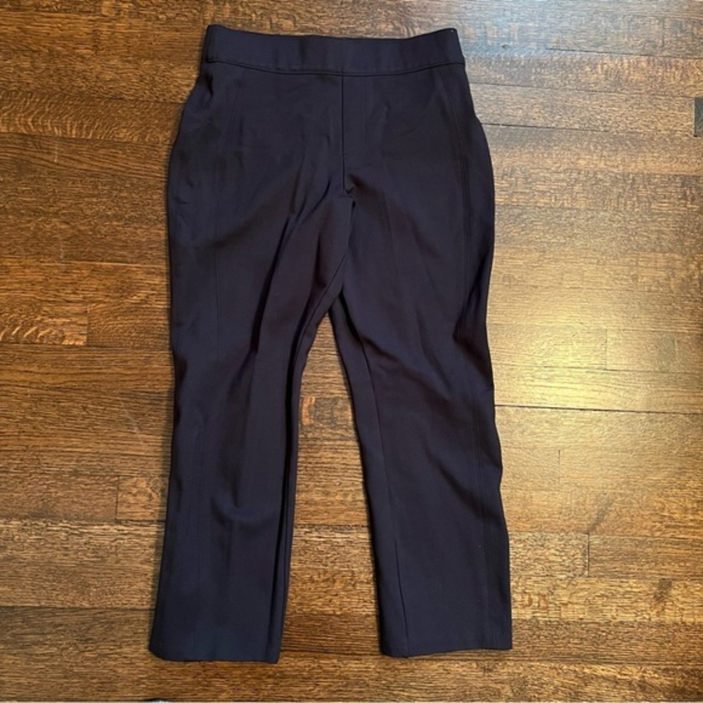 Spanx medium petite blue ponte crop pants